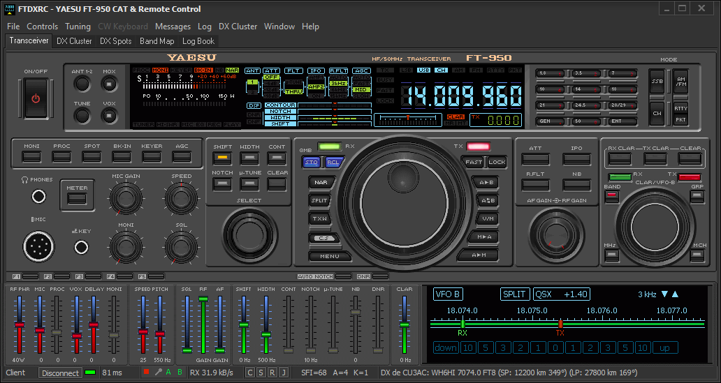 FTDXRC FT-950 User Interface