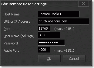 Edit Remote Base Settings