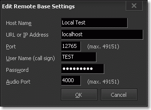 Edit Remote Base Settings