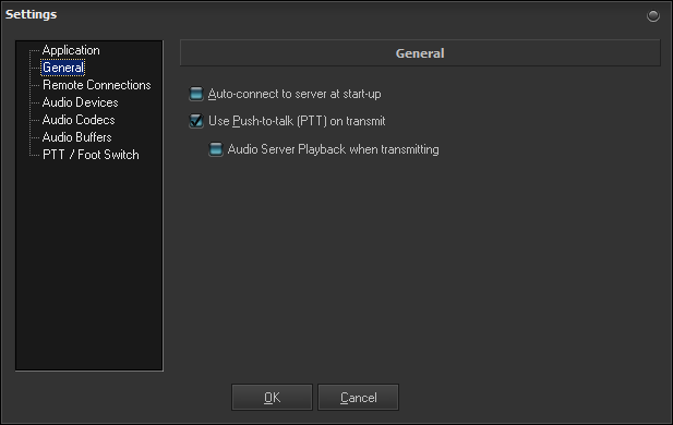 Settings client general
