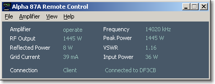 Alpha 87A Remote Control Software Compact Mode