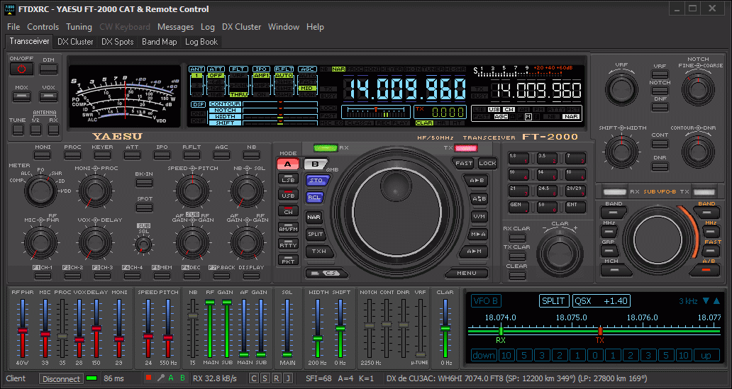 FTDXRC FT-2000 User Interface